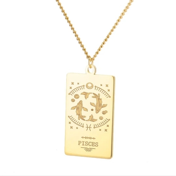 18K Gold Plated Zodiac Horoscope chain Collar Pendant Necklace - Picture 2 of 12